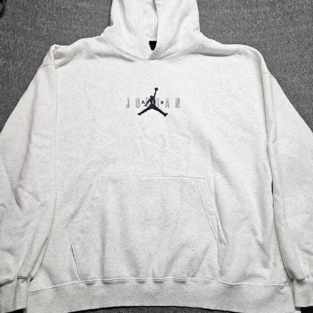 Jordan Hoodie Mens 2XL Grey Jumpman Embroidered Fleece Pullover IB9097-051